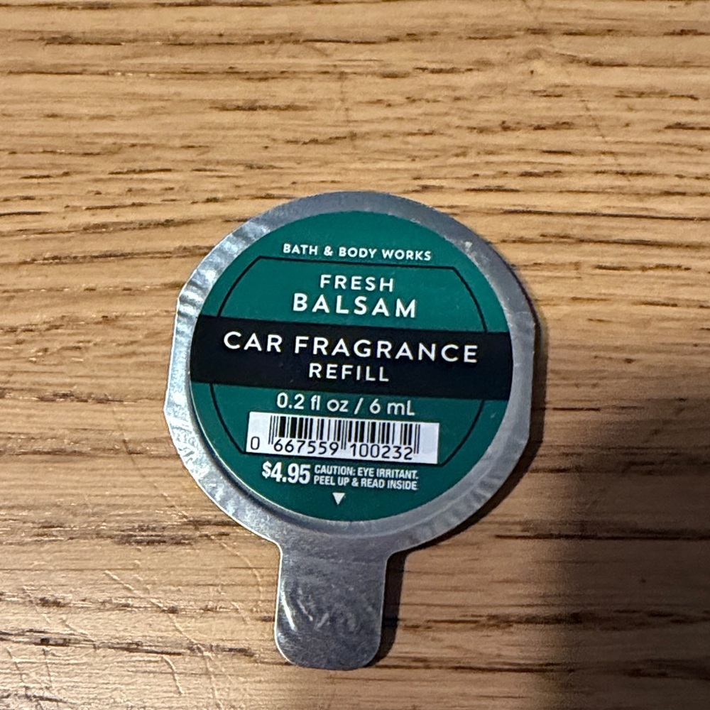 Bath & Body Works Car Fragrance Refill. Fresh Balsam.